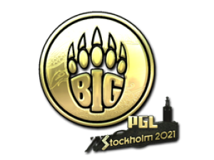 Наклейка | BIG (золотая) | Стокгольм-2021