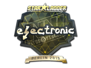 Наклейка | electronic (золотая) | Берлин-2019