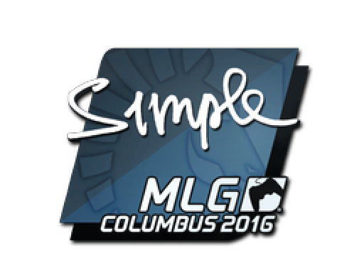 Наклейка coldzera foil. MLG Columbus 2016. MLG Columbus 2016 Sticker. Автограф СИМПЛА. Наклейка Симпл.