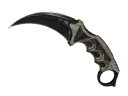 ★ StatTrak™ Karambit | Black Laminate (Well-Worn)