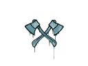 Sealed Graffiti | X-Axes (Wire Blue)