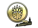 Наклейка | BIG (золотая) | Стокгольм-2021