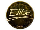 Наклейка | EliGE (золотая) | Катовице 2019