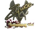 Наклейка | ZywOo (золотая) | Шанхай-2024