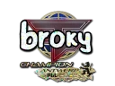 Наклейка | broky (Glitter, Champion) | Antwerp 2022