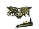 Наклейка | cadiaN (золотая) | Стокгольм-2021