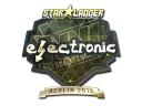 Наклейка | electronic (золотая) | Берлин-2019