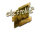 Наклейка | electronic (золотая) | Бостон 2018