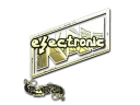 Наклейка | electronic (золотая) | Париж 2023