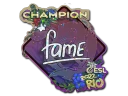 Sticker | fame (Glitter, Champion) | Rio 2022