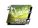 Наклейка | flamie (металлическая) | Колумбус-2016
