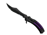 ★ StatTrak™ Butterfly Knife | Ultraviolet (Well-Worn)