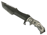 ★ StatTrak™ Huntsman Knife | Black Laminate (Battle-Scarred)