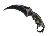 ★ StatTrak™ Karambit | Black Laminate (Well-Worn)