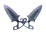 ★ StatTrak™ Shadow Daggers | Blue Steel (Battle-Scarred)