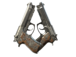 Dual Berettas | Silver Pour (Battle-Scarred)
