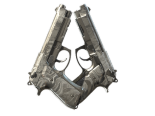 Dual Berettas | Silver Pour (Well-Worn)