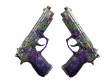 StatTrak™ Dual Berettas | Flora Carnivora (Battle-Scarred)