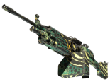 StatTrak™ M249 | Emerald Poison Dart (Well-Worn)