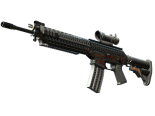 StatTrak™ SG 553 | Heavy Metal (Battle-Scarred)