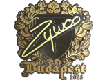 Sticker | ZywOo (Gold) | Budapest 2025
