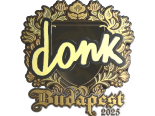 Sticker | donk (Gold) | Budapest 2025
