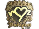 Sticker | ropz (Gold, Champion) | Budapest 2025
