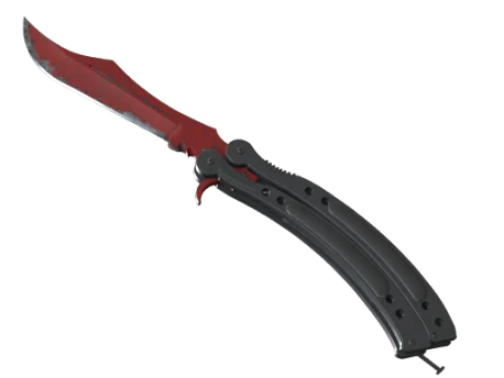 ★ Butterfly Knife | Crimson Web (Well-Worn)