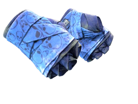 ★ Hand Wraps | Cobalt Skulls (Battle-Scarred)