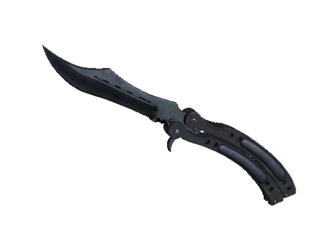 ★ StatTrak™ Butterfly Knife | Blue Steel (Well-Worn)