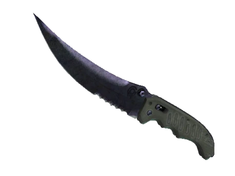 ★ StatTrak™ Flip Knife | Blue Steel (Battle-Scarred)