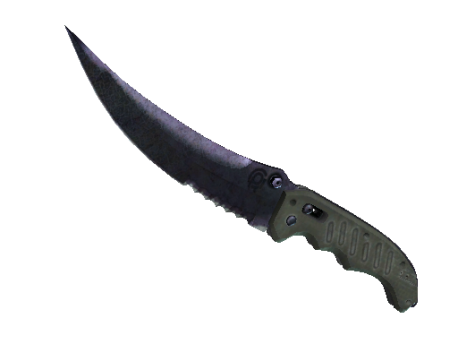 ★ StatTrak™ Flip Knife | Blue Steel (Battle-Scarred)