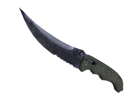 ★ StatTrak™ Flip Knife | Blue Steel (Well-Worn)