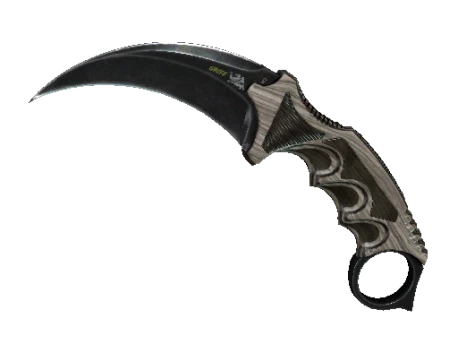 ★ StatTrak™ Karambit | Black Laminate (Well-Worn)