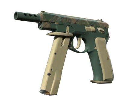 CZ75-Auto | Green Plaid (Minimal Wear)