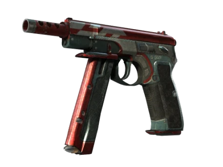 CZ75-Auto | Red Astor (Battle-Scarred)