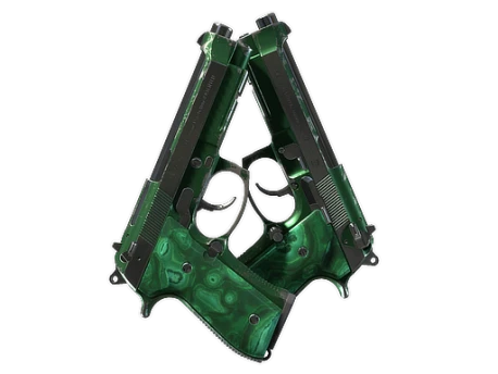 Dual Berettas | Polished Malachite (Field-Tested)
