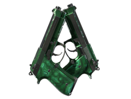 Dual Berettas | Polished Malachite (Field-Tested)