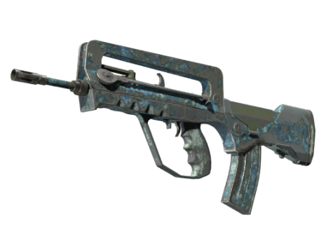 FAMAS | Cyanospatter (Battle-Scarred)