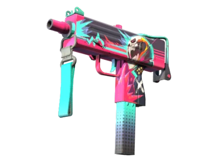 MAC-10 | Neon Rider (Well-Worn)