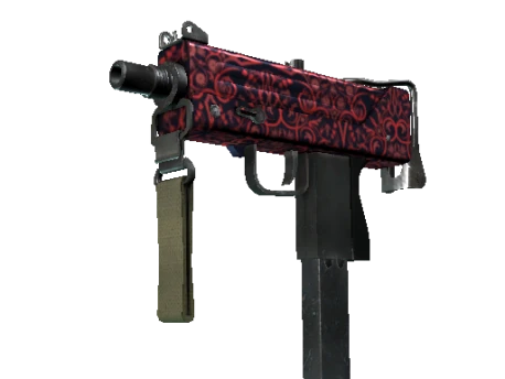 MAC-10 | Red Filigree (Minimal Wear)