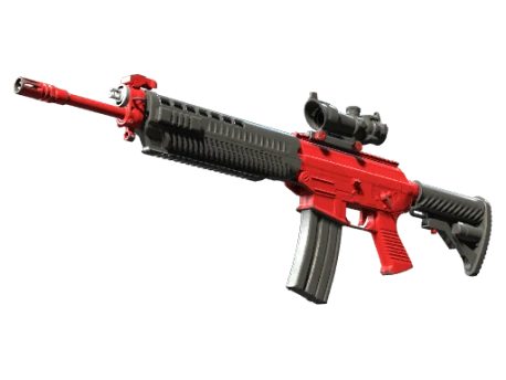 SG 553 | Candy Apple (Well-Worn)