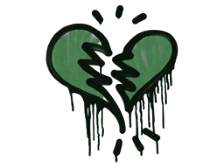 Sealed Graffiti | Broken Heart (Jungle Green)