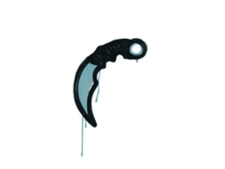 Sealed Graffiti | Karambit (Wire Blue)