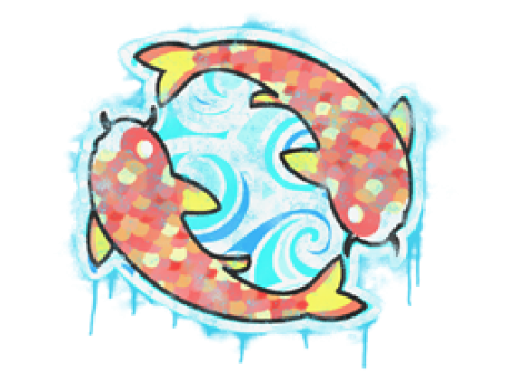 Sealed Graffiti | Twin Koi