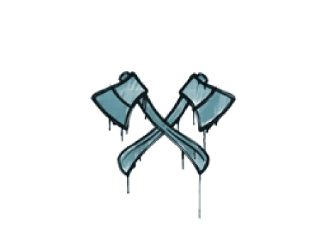 Sealed Graffiti | X-Axes (Wire Blue)