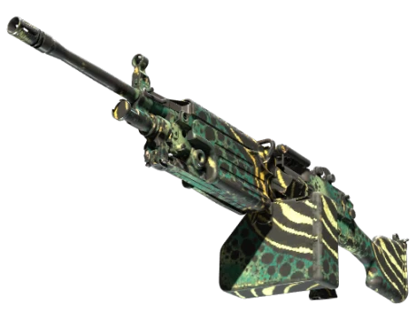 StatTrak™ M249 | Emerald Poison Dart (Field-Tested)