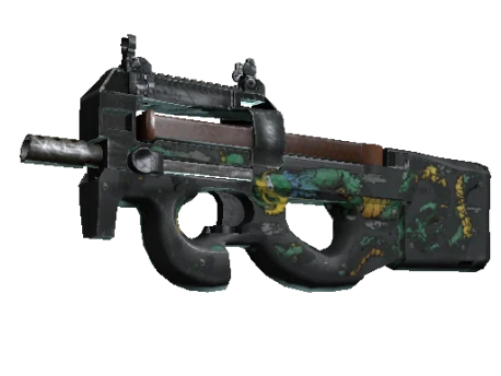 StatTrak™ P90 | Emerald Dragon (Battle-Scarred)