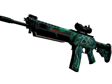 StatTrak™ SG 553 | Dragon Tech (Well-Worn)