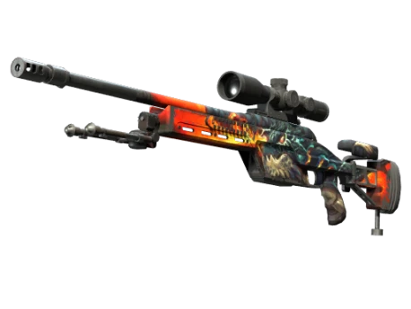 StatTrak™ SSG 08 | Dragonfire (Well-Worn)